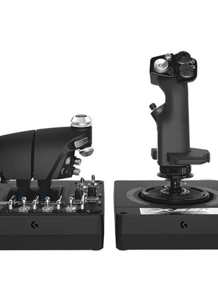 Logitech G X56 H.O.T.A.S Throttle and Joystick Flight Simulator Game Controller, 4 Spring Options, +189 Programmable Controls, RGB Lighting, 2x USB, PC - Black