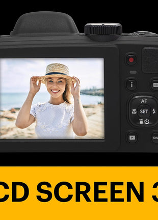 KODAK PIXPRO AZ405 20MP Digital Camera, 40x Optical Zoom, AA, OIS, Black | 1080p Full HD Video, 24mm Wide Angle Lens, 3 Inch LCD, Bridge Camera, Scene Detection, Travel and Wildlife