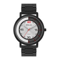 Helix by Timex Analog Watch for Man with Silver Round Dial & Black Stainless Steel Bracelet Band Water Resistant Men's Wrist Watches - TW063HG02T