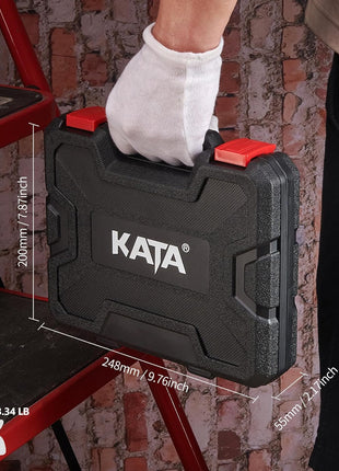 KATA Hole Saw Set 20PCS Hole Saw Kit with 3/4 inch-6 inch(19-152mm) 13PCS Saw Blades, 2 Mandrels, 3 Drill Bits, 1 Installation Plate, 1 Hex Key, Ideal for Soft Wood, Plywood, Drywall, PVC