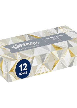 Kleenex Professional Facial Tissue, Bulk (03076), 2-Ply, White, Flat Boxed Format, Designed for Business, Convenience Size (125 Tissues/Box, 12 Boxes, 1,500 Sheets/Case)