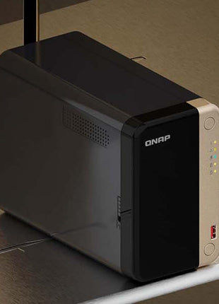 QNAP TS-264-8G-US 2 Bay High-Performance Desktop NAS with Intel Celeron Quad-core Processor, M.2 PCIe Slots and Dual 2.5GbE (2.5G/1G/100M) Network Connectivity (Diskless)