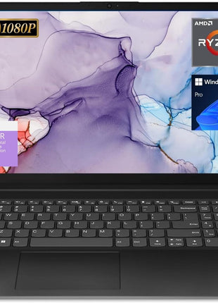Lenovo V15 Laptop, 15.6 inch FHD Display, AMD Ryzen 5 5500U Hexa-core Processor (Beat Intel i7-1065G7), 16GB RAM, 512GB SSD, HDMI, RJ45, Numeric Keypad, Wi-Fi, Windows 11 Pro, Black