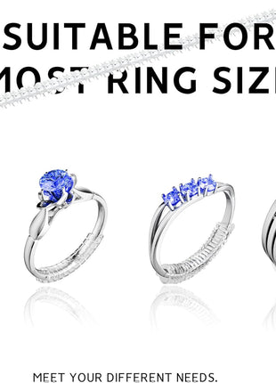 Ring Size Adjuster for Loose Rings,12 Pack-4 Sizes Invisible Transparent Silicone Guards Clip Jewelry Fitter Resizer,Fit Almost Any Ring for Women and Men
