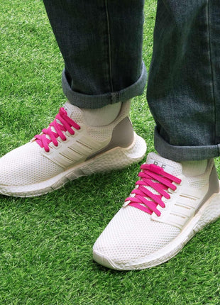 Booyckiy No Tie Elastic Shoelaces for Kids, Adults and Elderly, Adjustable Tieless Shoe Laces for Sneakers Boots and Casual Shoes - 16 Colors, 41 inch, White