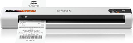 Epson RapidReceipt RR-60 Compact Mobile Document Scanner Receipt | Mobile Receipt Scanner for Small Business USB-Powered 10 Pages per Minute PC and Mac Compatible