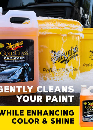 Meguiar's Gold Class Car Wash, Ultra-Rich Foam Car Wash Soap and Conditioner for Vehicle Cleaning, Paint Cleaner to Clean and Condition in One Easy Step, 1 Gallon