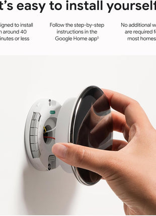 Google Nest Learning Thermostat (4th gen) + Nest Temperature Sensor (2nd gen) - Obsidian