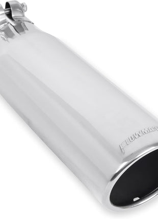 Flowmaster 15363 Exhaust Tip - 3.50 in. Rolled Angle Polished SS fits 3.00 in. Tubing - Clamp On