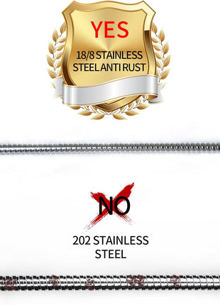 Klabb 59 Inch/150cm Stainless Steel Handheld Shower Hose, Flexible and Durable Replacement Hose with Brass Insert and Nut