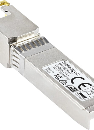 StarTech.com MSA Uncoded Compatible SFP+ Module - 10GBASE-T - SFP to RJ45 Cat6/Cat5e - 10GE Gigabit Ethernet SFP+ - RJ-45 30m -(SFP10GBTST)