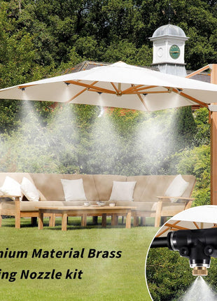 20 Pack Brass Misting Nozzles with 20Pc Brass Misting Nozzles O Ring,Heavy Duty Misting Nozzle 0.02 inch Orifice (0.5 mm)10/24 UNC for Outdoor Cooling System Dust Control