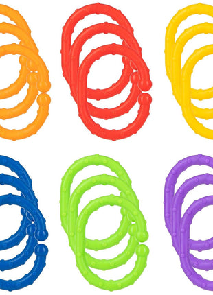 Nuby Linkables Car Seat Toy and Baby Stroller Accessories - 18-Count