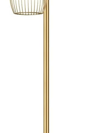 Dimmable Industrial Floor Lamps for Living Room, Gold Tree Standing Tall Lamps with 3 Elegant Teardrop Cage Head & 800 Lumens LED Bulbs for Bedroom Office