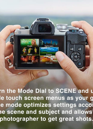 OM SYSTEM Olympus E-M10 Mark IV Silver Micro Four Thirds System Camera M.Zuiko Digital ED 14-42mm F3.5-5.6 EZ kit 20MP Sensor 5-Axis Image Stabilization 4K Video Wi-Fi