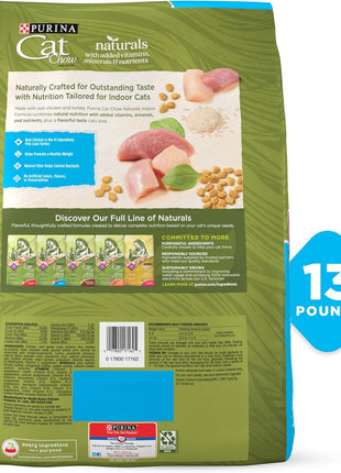 Purina Cat Chow Hairball, Healthy Weight, Indoor, Natural Dry Cat Food, Naturals Indoor - 13 lb. Bag