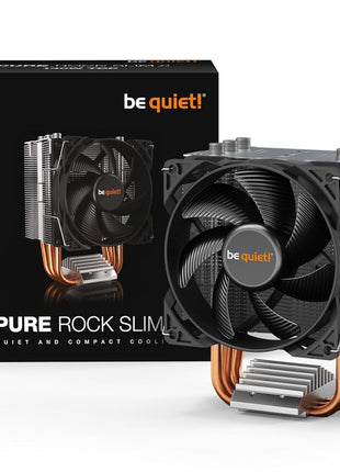 be quiet! Pure Rock Slim 2 130W TDP CPU Cooler | Intel1700 1200 1150 1151 1155 | AMD4 AMD5 | Silver | BK030