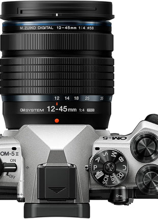 OM SYSTEM OM-5 Mark II SLV w/M.ZUIKO Digital ED 12-45mm F4.0 PRO KIT Compact Light Weight Weather Sealed 4K Video Camera Best for Outdoor Travel