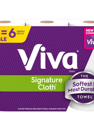 Viva Signature Cloth Paper Towels, 3 Double Rolls, 86 Sheets per Roll
