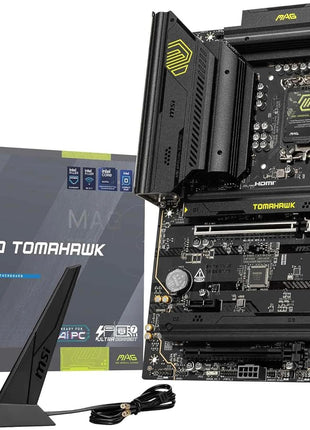 MSI MAG B860 Tomahawk WiFi Motherboard, ATX - Supports Intel Core Ultra Processors (Series 2), LGA 1851 - DDR5 Memory Boost 9200+ MT/s OC, 1 x PCIe 5.0 x16, 1 x M.2 Gen5, 5G LAN, Wi-Fi 7