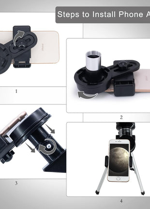 ToyerBee Telescope for Adults & Kids, 70mm Aperture (15X-150X) Portable Refractor Telescopes for Astronomy Beginners, 300mm Professional Travel Telescope with A Smartphone Adapter& Wireless Remote