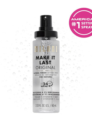 Milani Setting Spray + Primer, Make It Last Original Natural Finish | 3-In-1 Prime + Hydrate + Set. Up To 24 Hour Wear. Nourishing And Long-Wearing With A Natural Finish. Cruelty-Free