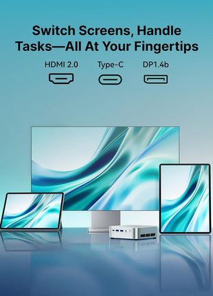 ACEMAGIC Mini PC 4300U -Beat 3500U/3300U/N150/N95, 16GB DDR4 256GB SSD Mini Computers, 28W MAX Small Desktop 4K Triple Display/WiFi/VESA for Home Office Business Education, Preinstalled WIN11 Pro