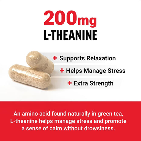 Force Factor L Theanine, Extra Strength L-TheanineSupplement for Stress Relief, and Supporting Calm and Relaxation, LTheanine 200mg Capsules, Vegan, Non-GMO, No Gelatin, 60 Count (Pack of 2)