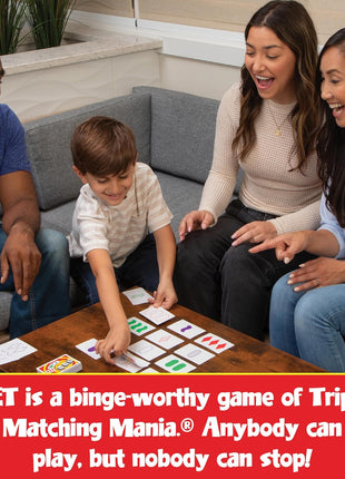SET Enterprises SET - The Family Card Game of Visual Perception - Race to Find The Matches, For Ages 8+,81 Cards, Rules included | Award Winning, Family Game Night, Travel Games, Playing Cards Screen-Free
