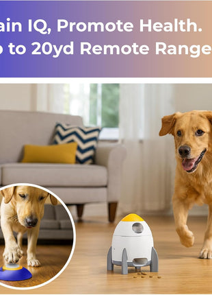 Interactive Dog Puzzle Feeder Toy, Automatic Dogs Treat Dispenser for IQ Training & Slow Feeder, Dog Food Dispenser with Remote Button, Suitable for Indoor or Outdoor Play, All Breeds, OtterVerz 11