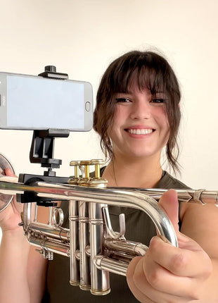 Gripophone Trumpet Phone Lyre - Securely Mount Your Phone to Your Horn, Easily Read Music from PDF, Take videos while playing, Made in USA!!