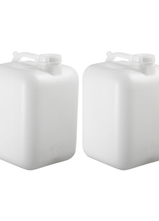 FastRack 5 Gallon Hedpak with Cap (Pack of 2) | BPA-free, Food-Grade, and Leak-Proof | White Water Container | Ideal for brewing, fermentation, or storage
