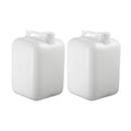 FastRack 5 Gallon Hedpak with Cap (Pack of 2) | BPA free, Food Grade, and Leak Proof | White Water Container | Ideal for brewing, fermentation, or storage
