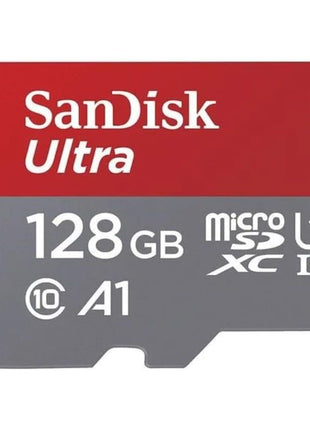 SanDisk 128GB Ultra microSDXC UHS-I Memory Card - Up to 140 MB/s, C10, U1, Full HD, A1, Micro SD Card - SDSQUAB-128G-GN6MN