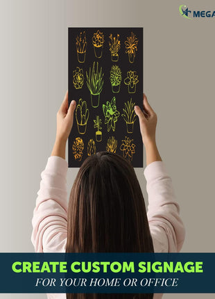Mega Format Expanded PVC Plastic Sheets - 6" X 12" Rigid Black Sheet for Crafts, Signage, & Displays - Sintra, Celtec PVC Board - Waterproof for Outdoors Use - 1/4" 6mm Thick - 1-Pk-Black