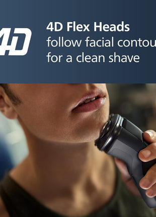 Philips Norelco 2400 Series Electric Shaver, Deep Black | 27 Self Sharpening ComfortCut Blades, 4D Flex Heads, Wet or Dry Use, 2-Year Blade Life, Pop-up Trimmer, X3001/90