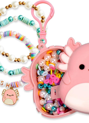 Original Squishmallows Archie The Axolotl Bracelet Kit, Friendship Bracelet Kit, Charm Bracelet Making Kit, Gifts for Girls, Squishmallows for Boys, Craft Kits