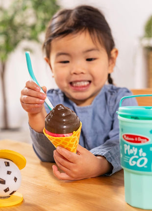 Melissa & Doug Play to Go Cups Food Playset Bundle (2-Pack) - Travel Toys and Pretend Play Food with Fidget Lids for Road Trip Activities for Kids
