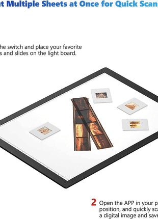 Eyesen Slide Viewer Light Box, Ultra-Thin A4 USB Powered Light Scanner for Photo Slide and Film Negative Scanning, Christmas Gift, Tattoo Drawing, Artist Sketching