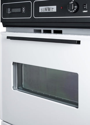 Summit 24" Gas Wall Oven, White- WTM7212KW | Made in the USA, 2.92 cu.ft. Capacity Gas Oven, Sized to fit 34 1/8" H x 22 3/8" W cabinet cutouts.