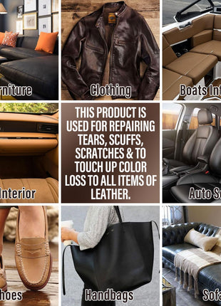 ARCSSAI ARCSSAL Leather & Vinyl Repair Kit, Sofa, Jacket, Car Seats and Purse. Leather Repair Kit. Super Easy Instructions to Match Any Color, Restore Any Material, Bonded, Italian, Pleather, Genuine