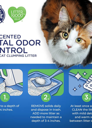 Cat's Pride Max Power: Total Odor Control - Up to 10 Days of Powerful Odor Control - Strong Clumping - Hypoallergenic - 99% Dust Free - Multi-Cat Litter, Unscented, 15 Pounds