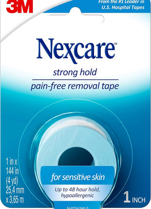Nexcare Strong Yet Pain Free Tape, Tears Easily, For Sensitive Skin, 1 Roll