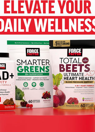 Force Factor NMN Longevity & Anti-Aging Formula | Nicotinamide Mononucleotide, NAD+, Support Cellular Health, Cellular Repair, Energy Metabolism, Strawberry, 60 Soft Chews