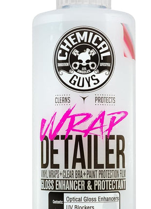 Chemical Guys Wrap Detailer Gloss Enhancer & Protectant - Quick Detailer Spray for Vinyl Wraps, Clear Bra, Paint Protection Film & Graphics, Cars, Trucks, and More - 16 fl oz