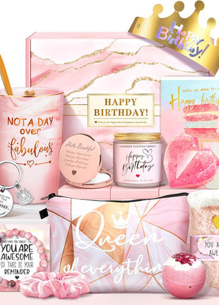 Jumway Not A Day Over Fabulous Mug Gifts Set- Birthday Gifts for Women - Funny Birthday Gift Ideas for Her,Friends, Coworkers, Her, Wife, Mom, Daughter, Sister, Aunt Ceramic Marble Mug 14 Oz