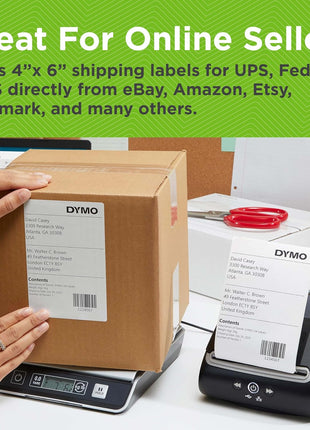 DYMO LabelWriter 5XL Label Printer, Automatic Label Recognition, Prints Extra-Wide Shipping Labels (UPS, FedEx, USPS) from Amazon, Ebay, Etsy, Poshmark, and More, Perfect for Ecommerce Sellers