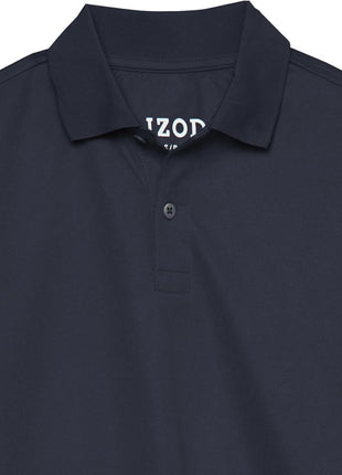 IZOD boys School Uniform Performance Short Sleeve Solid Polo Shirt, Navy, 10 12 US