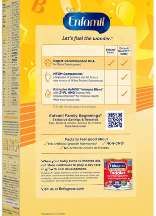 Enfamil NeuroPro Baby Formula, Brain Building Duo DHA & MFGM, Exclusive Immune Supporting HuMO6 Blend, Powder Infant Formula, Baby Milk, 2 Fl Oz, 24-Pack