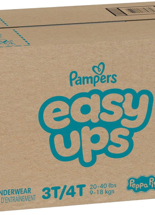Pampers Easy Ups Training Underwear Peppa Pig Size 5 3T-4T, 124 Count (Packaging May Vary)